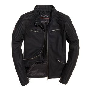 Superdry Premium Leather Racer Jacket